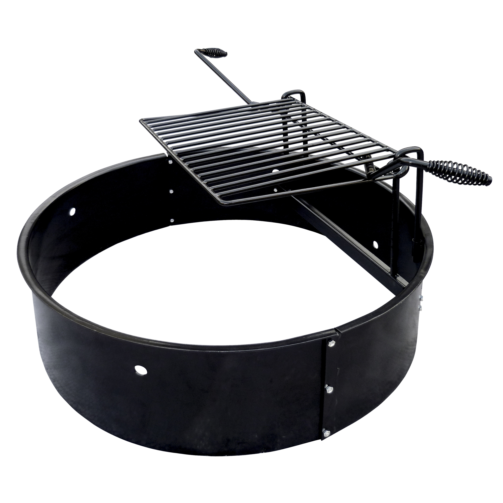 Yard Tuff, 36in. fire ring with grate, Diameter 36 in, Material Steel, Model# YTF-36FRG